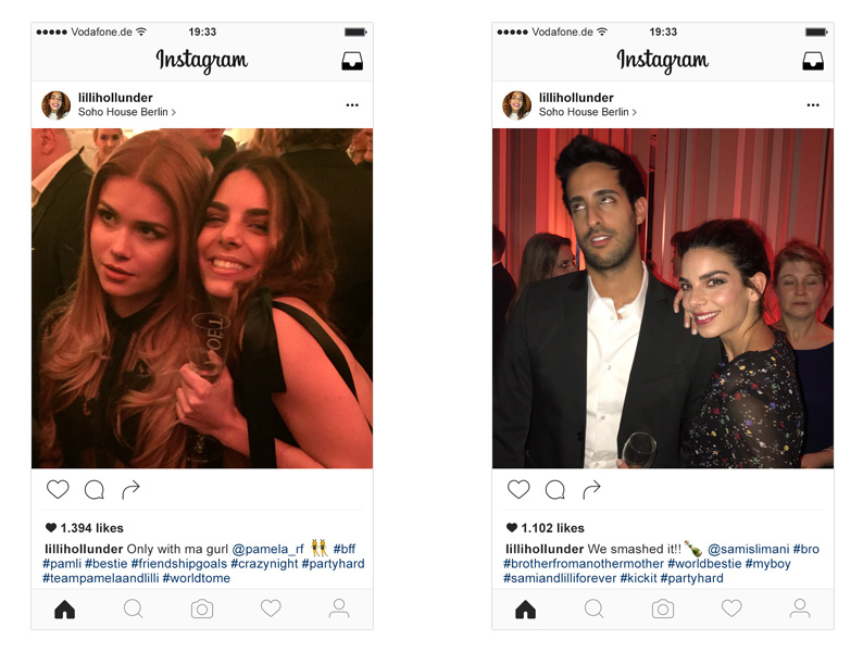 Lilli Hollunder Fame Instagram Selfies Pamela Reif Sami Slimani